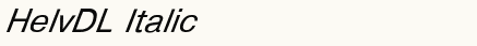 font шрифт HelvDL Italic