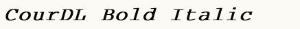 font шрифт CourDL Bold Italic