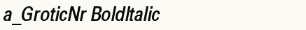 font шрифт a_GroticNr BoldItalic