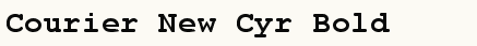 font шрифт Courier New Cyr Bold