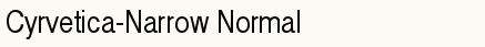 font шрифт Cyrvetica-Narrow