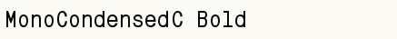 font шрифт MonoCondensedC Bold