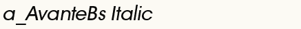 font шрифт a_AvanteBs Italic