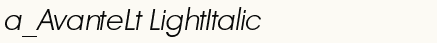 font шрифт a_AvanteLt LightItalic