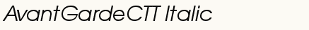font шрифт AvantGardeCTT Italic