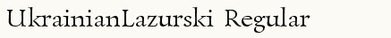 font шрифт UkrainianLazurski