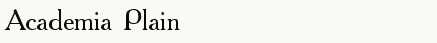 font шрифт Academia Plain: