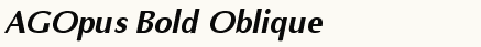 font шрифт AGOpus Bold Oblique
