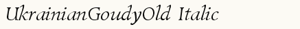 font шрифт UkrainianGoudyOld Italic