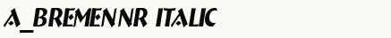 font шрифт a_BremenNr Italic