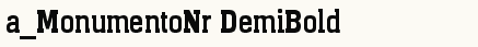 font шрифт a_MonumentoNr DemiBold