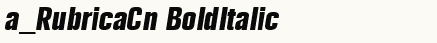 font шрифт a_RubricaCn BoldItalic