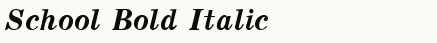 font шрифт School Bold Italic:001.001
