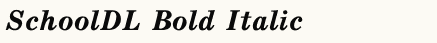 font шрифт SchoolDL Bold Italic