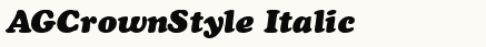 font шрифт AGCrownStyle Italic