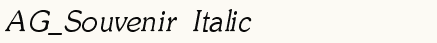 font шрифт AG_Souvenir Italic