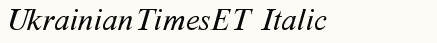 font шрифт UkrainianTimesET Italic