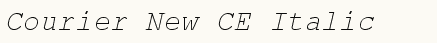 font шрифт Courier New CE Italic