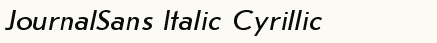 font шрифт JournalSans Italic Cyrillic