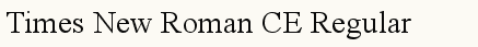 font шрифт Times New Roman CE