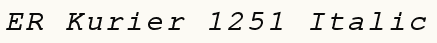 font шрифт ER Kurier 1251 Italic
