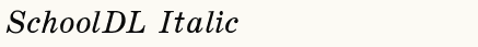 font шрифт SchoolDL Italic