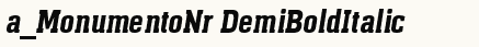 font шрифт a_MonumentoNr DemiBoldItalic