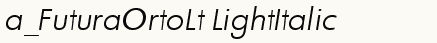 font шрифт a_FuturaOrtoLt LightItalic