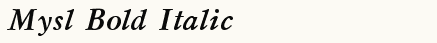 font шрифт Mysl Bold Italic:001.001