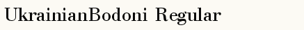 font шрифт UkrainianBodoni