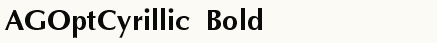 font шрифт AGOptCyrillic Bold