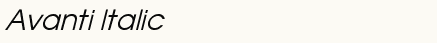 font шрифт Avanti Italic