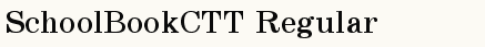 font шрифт SchoolBookCTT