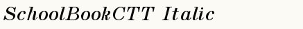 font шрифт SchoolBookCTT Italic