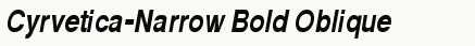 font шрифт Cyrvetica-Narrow Bold Oblique