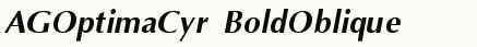 font шрифт AGOptimaCyr BoldOblique
