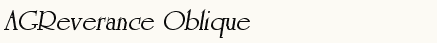 font шрифт AGReverance Oblique