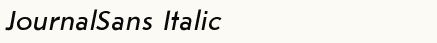 font шрифт JournalSans Italic