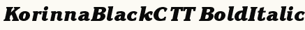 font шрифт KorinnaBlackCTT BoldItalic