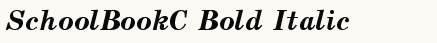 font шрифт SchoolBookC Bold Italic