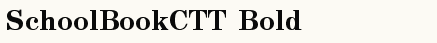 font шрифт SchoolBookCTT Bold