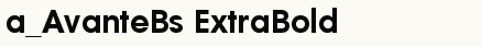 font шрифт a_AvanteBs ExtraBold