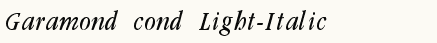 font шрифт Garamond cond Light-Italic