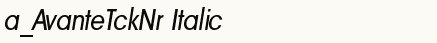 font шрифт a_AvanteTckNr Italic