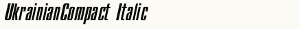 font шрифт UkrainianCompact Italic