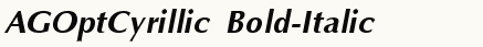 font шрифт AGOptCyrillic Bold-Italic