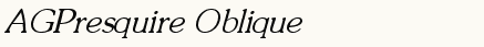 font шрифт AGPresquire Oblique