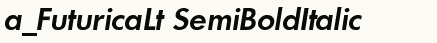 font шрифт a_FuturicaLt SemiBoldItalic