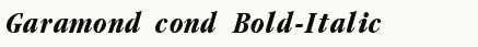 font шрифт Garamond cond Bold-Italic