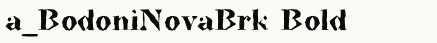 font шрифт a_BodoniNovaBrk Bold